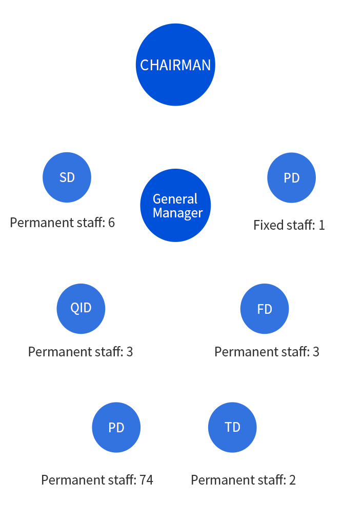 Organization structure display of Hangzhou Haishun Pharmaceutical Machinery Co., Ltd.